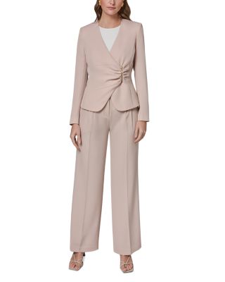 Side Ruched Zipper Blazer