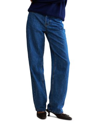 The Baggy Mid Rise Jeans in Medium Wash
