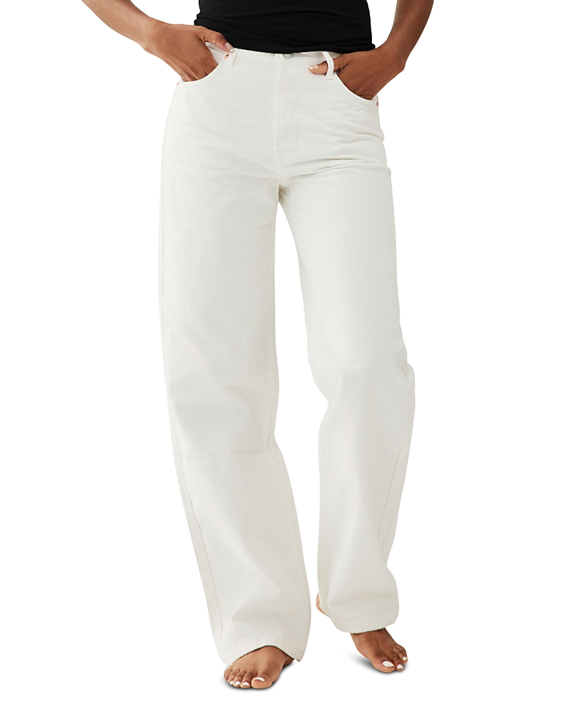 Parke The Baggy Mid Rise Jeans in White