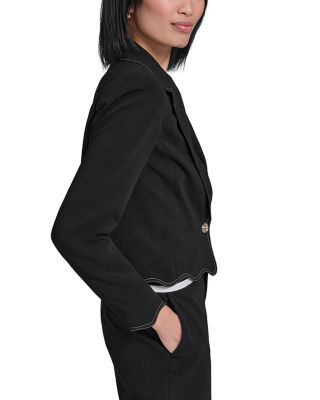 Cropped Scalloped Jacket