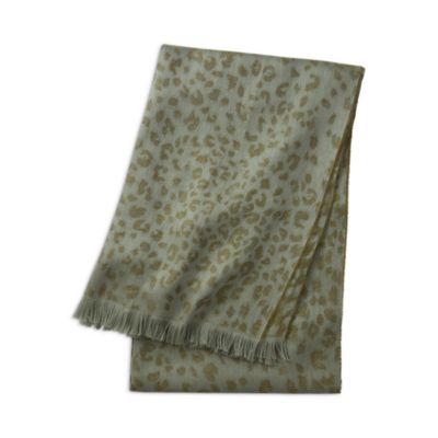 Fauve Leopard Linen Jacquard Throw