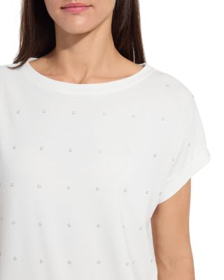 Nisha Metal Heatset Pearl Top