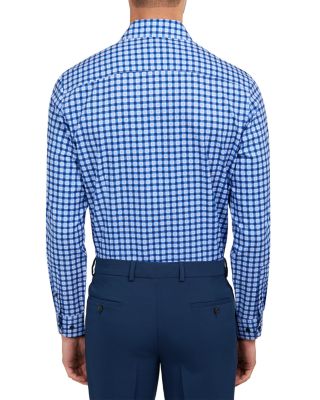 Slim Fit Small Windowpane Performance Dress Shirt