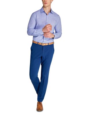 Slim Fit Grid Performance Dress Shirt