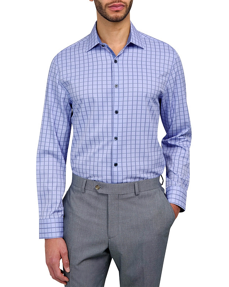 Wrk Slim Fit Dobby Check Performance Dress Shirt