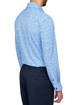 Slim Fit Floral Performance Dress Shirt