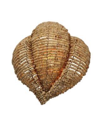  Anguilla1-Light Wood Beaded Wall Sconce