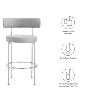 Albie Fabric Bar Stools, Set of 2