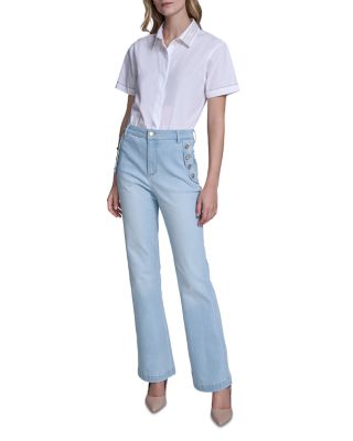 High Rise Ankle Jeans in Lagoon Wash