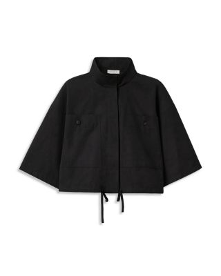 Stand Collar Oversized Shirt Jacket