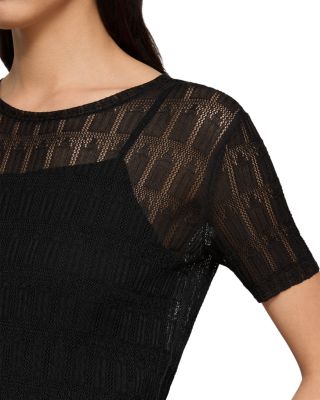 Lace Stitch Crewneck Sweater