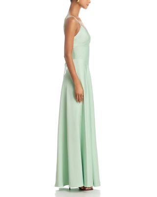 Satin Lace Up Back Gown - Exclusive
