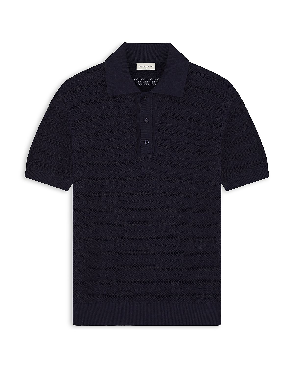 Frescobol Carioca VidalCotton Button Up Short Sleeve Polo