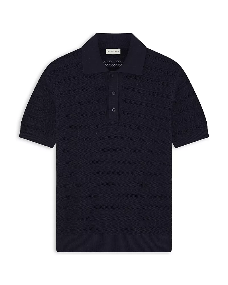 Frescobol Carioca VidalCotton Button Up Short Sleeve Polo