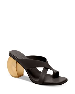 Women's Nina Crossover Strap Leather High Heel Sandals