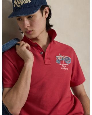 Classic Fit Tractor Appliqu&eacute;d Polo Shirt