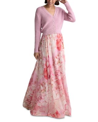 Perle Crepe Knit Cardigan Sweater