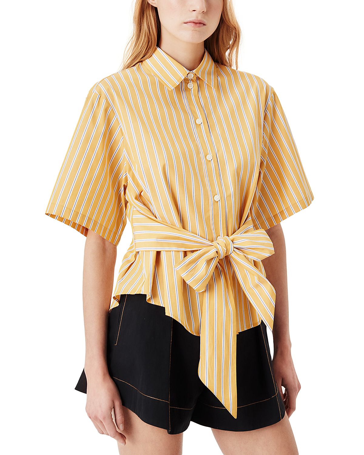 TRESSE Tie Waist Short Sleeve Shirt