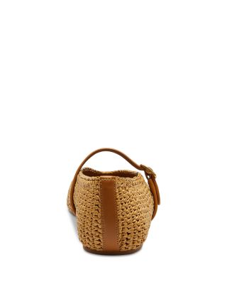 Women's Sculpted Mary Jane Raffia Flats
