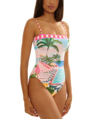 Miami Beach Colette Tube One Piece Swimsuit