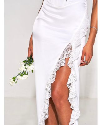  Freddie Lace Satin Maxi Corset Dress