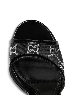Women's Crystal Embellished Mesh Slide Sandals