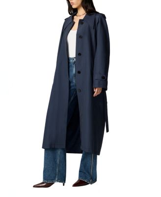 Single-Breasted Cotton Trench Coat