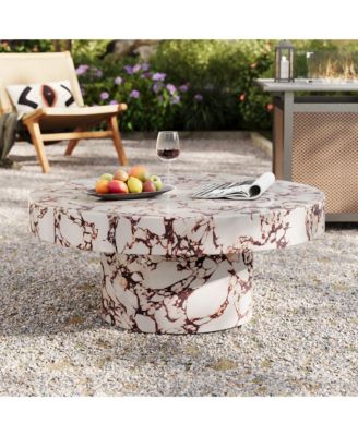 Alora Indoor - Outdoor Patio Concrete Round Coffee Table