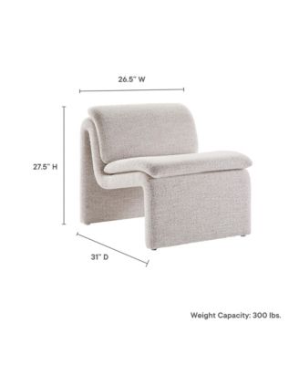 Dune Boucle Upholstered Armless Accent Chair