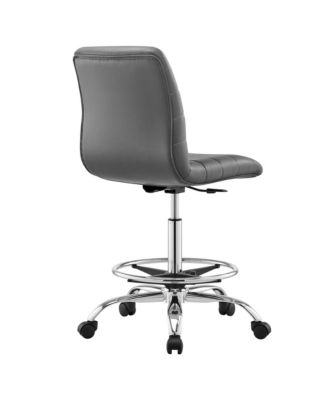 Ripple Armless Faux Leather Drafting Chair