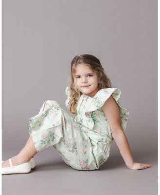 Girls' Organic Flutter Sleeve Sateen Jumpsuit - Little Kid, Big Kid