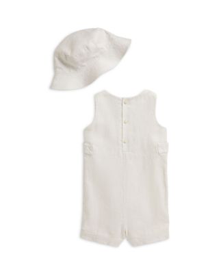 Boys' Linen Shortall & Bucket Hat - Baby