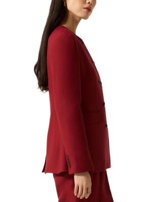 Double Breasted Crewneck Blazer