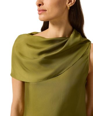 Silk Funnel Neck Dress