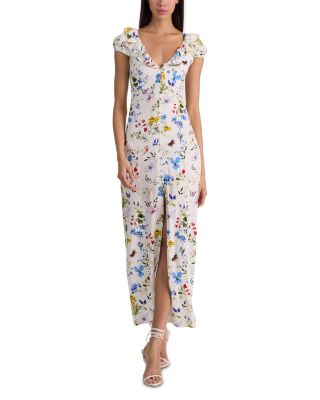 Tara Short Sleeve Ruffle A Line Dress