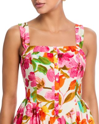 Floral Drop Waist Mini Dress - Exclusive