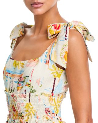 Spring Picnic Smocked Tie Tank Dress - Exclusive