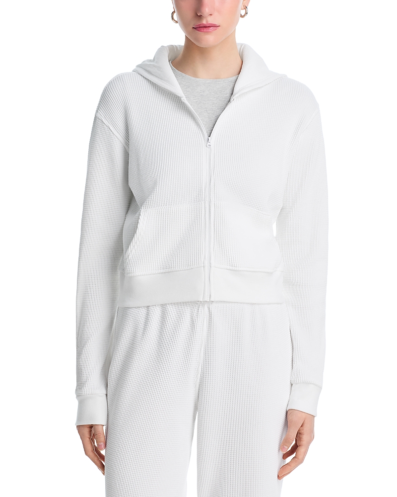 perfectwhitetee Inez Waffle Zip Hoodie
