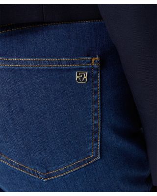 Amandyne High Rise Ankle Straight Jeans in Blue