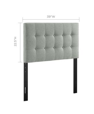 Emily Upholstered Fabric Headboard, Twin