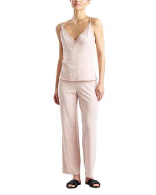 Lace Trim Jersey Pajama Set