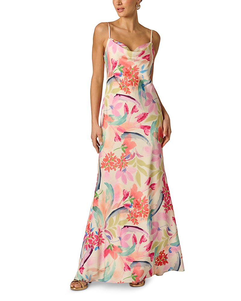 Adrianna by Adrianna Papell Sateen Bias Long Dress