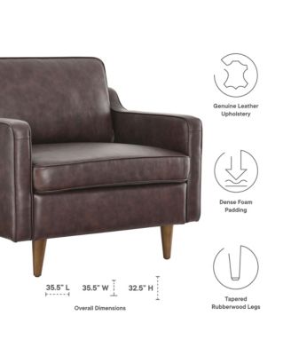 Impart Genuine Leather Armchair