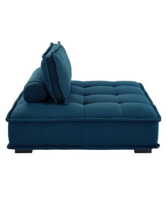 Saunter Tufted Fabric Armless Chair