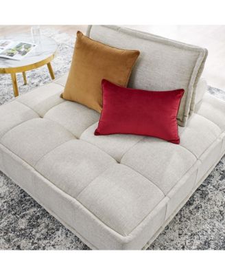 Saunter Tufted Fabric Armless Chair