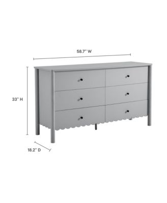 Emmeline Scalloped 6-Drawer Dresser