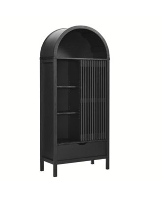 Vaughn 71" Arched Storage Display Cabinet