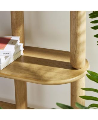 Arcus 4-Tier Oval Wood Bookshelf