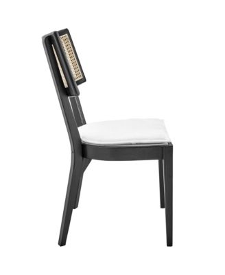 Caledonia Fabric Upholstered Wood Dining Chair, Set of 2