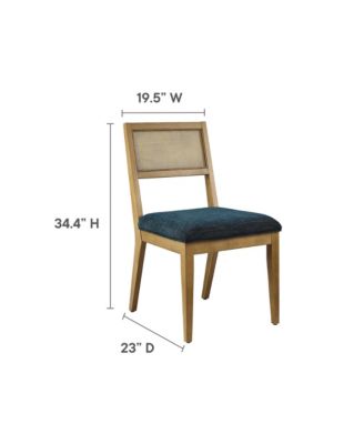 Nimba Faux Rattan Fabric Dining Chairs, Set of 2